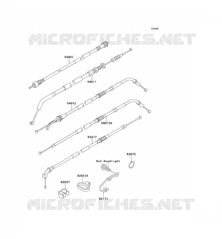 CABLES Kawasaki MOTOS 750 2001 ZR-7  ZR750-F3