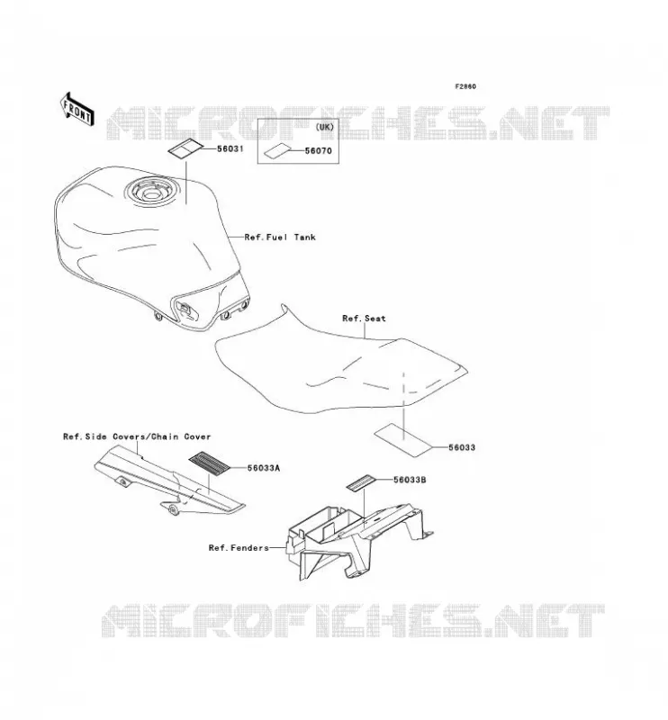 LABEL Kawasaki MOTOS 750 2001 ZR-7  ZR750-F3