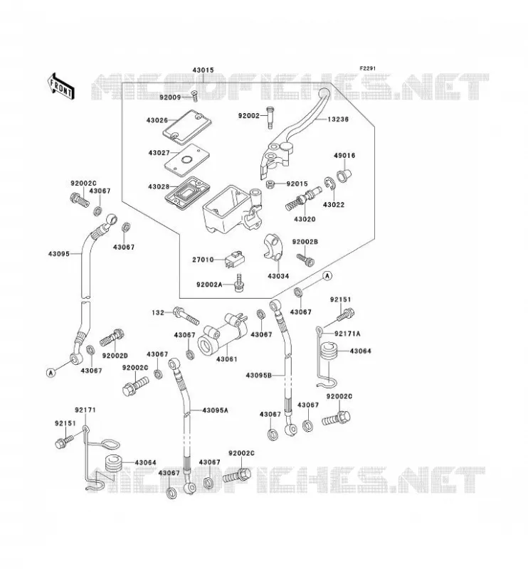 MAITRE CYLINDRE AV Kawasaki MOTOS 750 2001 ZR-7  ZR750-F3