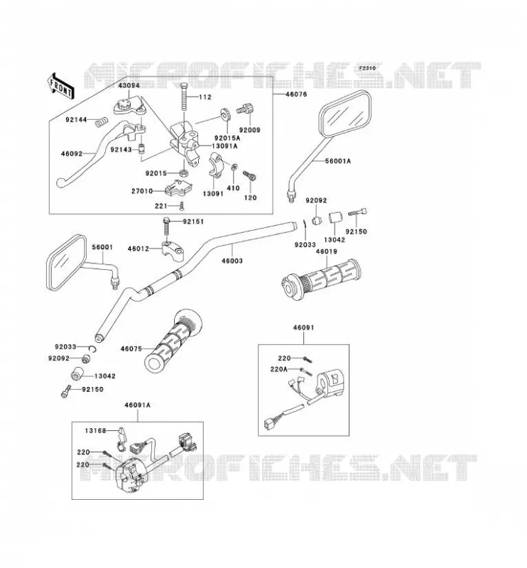 GUIDON Kawasaki MOTOS 750 2003 ZR-7  ZR750-F5