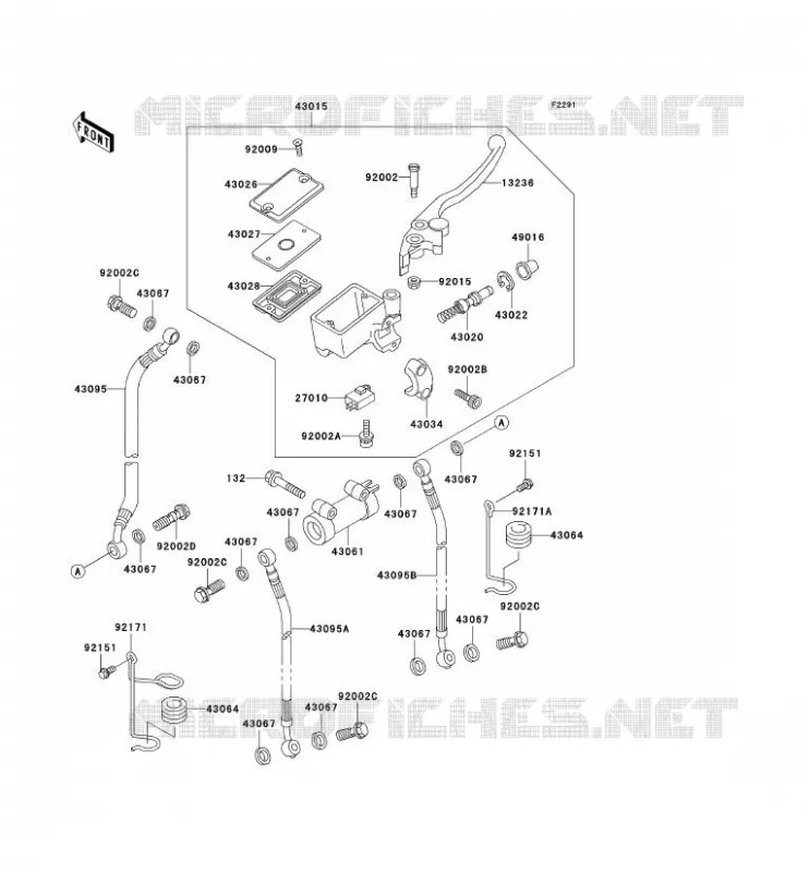 MAITRE CYLINDRE AV Kawasaki MOTOS 750 2003 ZR-7  ZR750-F5