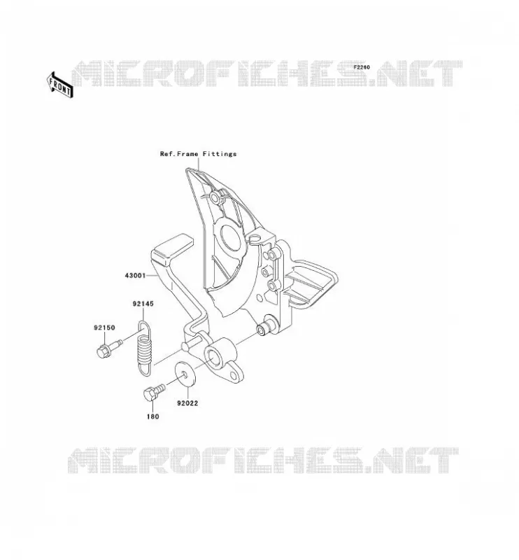 PEDALE DE FREIN Kawasaki MOTOS 750 2003 ZR-7  ZR750-F5