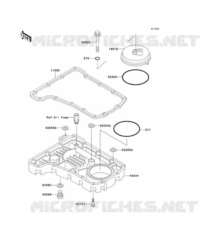 COUVERCLE RENIFLARD/CARTER D'HUILE Kawasaki MOTOS 750 2001 ZR-7S  ZR750-H1