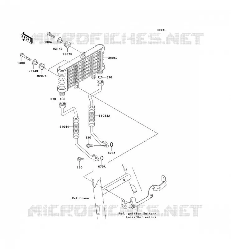 RADIATEUR D'HUILE Kawasaki MOTOS 750 2001 ZR-7S  ZR750-H1