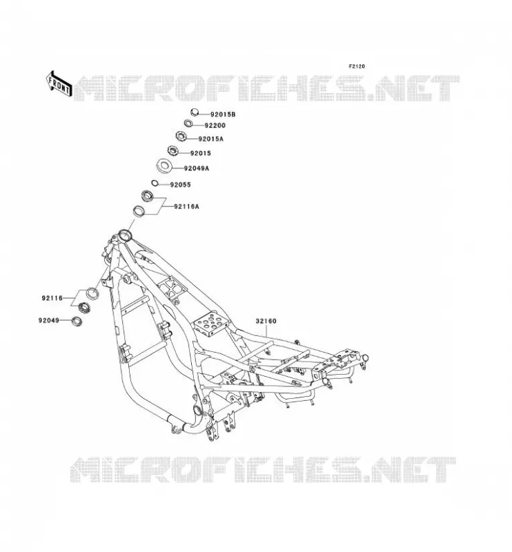 CH&Acirc;SSIS Kawasaki MOTOS 750 2002 ZR-7S  ZR750-H2