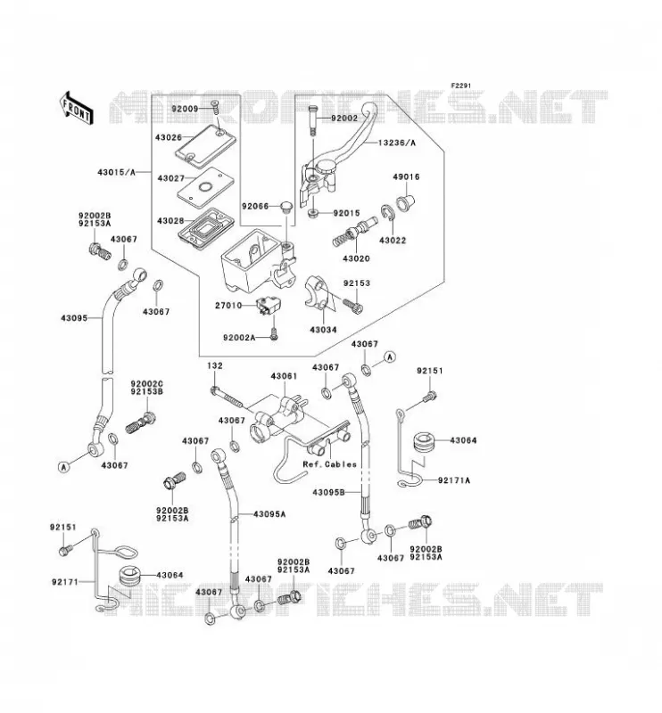 MAITRE CYLINDRE AV Kawasaki MOTOS 750 2002 ZR-7S  ZR750-H2
