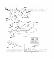 CACHE LAT&Eacute;RAL/GARDE CHAINE pour Kawasaki ZR-7S