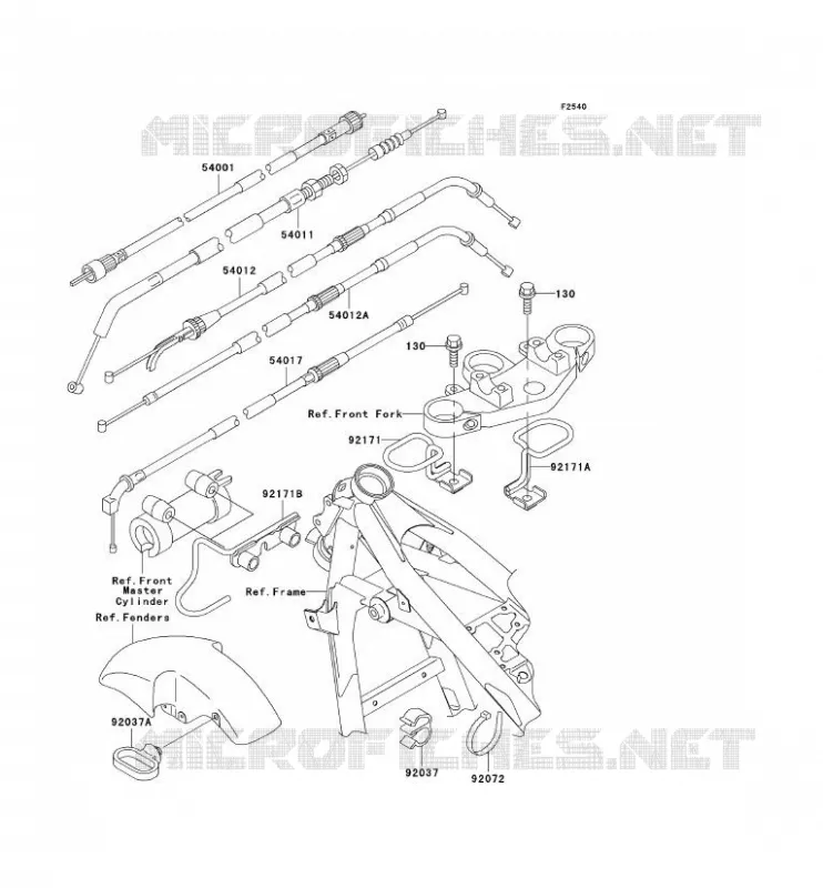CABLES Kawasaki MOTOS 750 2003 ZR-7S  ZR750-H3