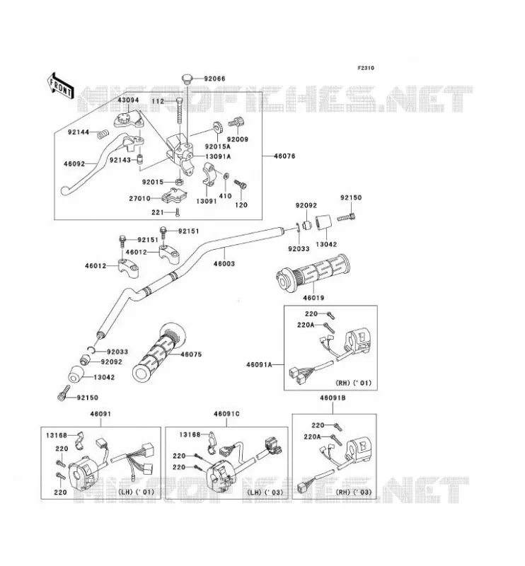 GUIDON Kawasaki MOTOS 750 2003 ZR-7S  ZR750-H3