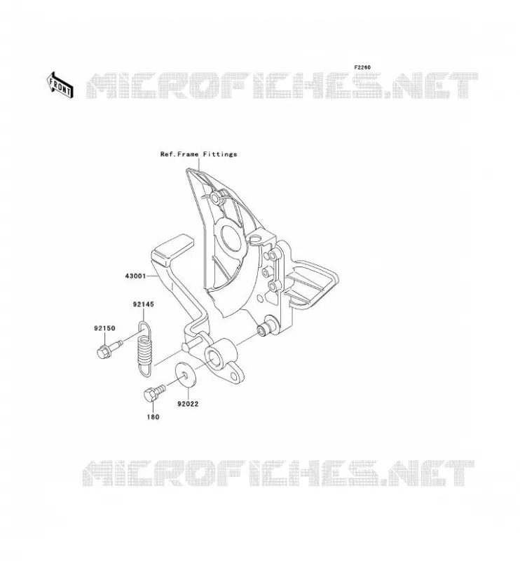 PEDALE DE FREIN Kawasaki MOTOS 750 2003 ZR-7S  ZR750-H3