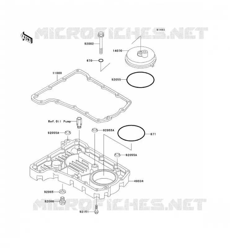 COUVERCLE RENIFLARD/CARTER D'HUILE Kawasaki MOTOS 750 2003 ZR-7S  ZR750-H3