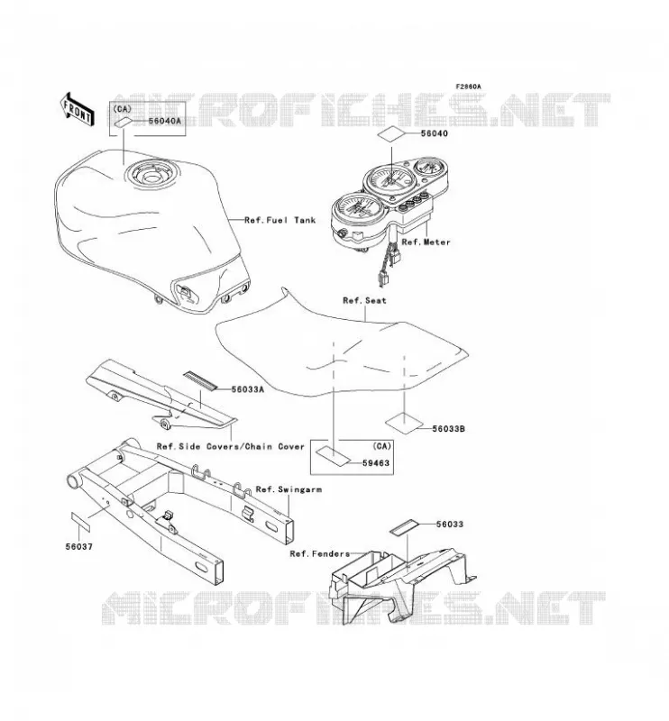 LABEL(CA,US) Kawasaki MOTOS 750 2003 ZR-7S  ZR750-H3