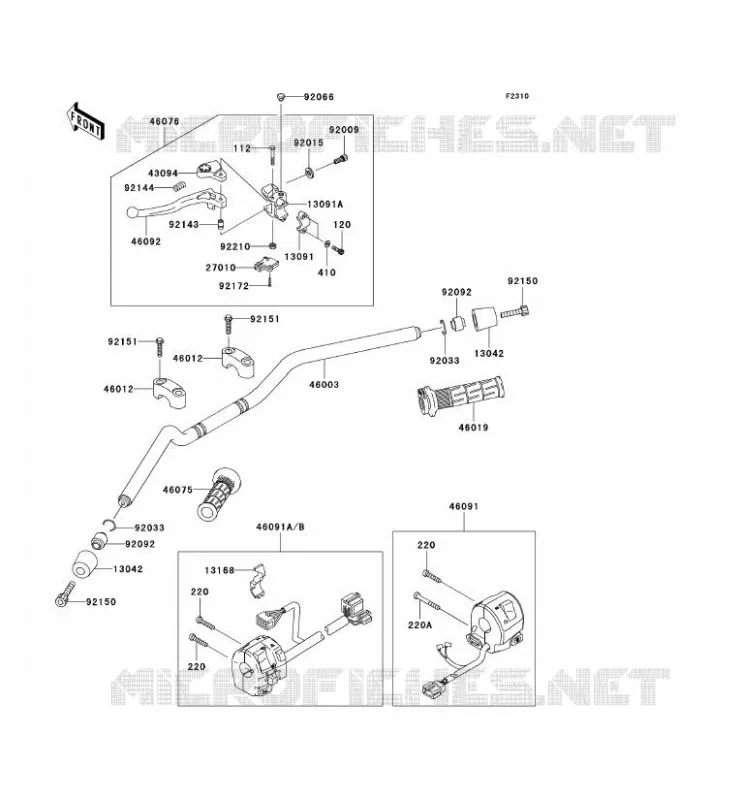 GUIDON Kawasaki MOTOS 750 2004 ZR-7S  ZR750-H4