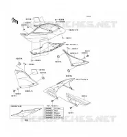 CACHE LAT&Eacute;RAL/GARDE CHAINE pour Kawasaki Z750