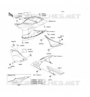 CACHE LAT&Eacute;RAL/GARDE CHAINE pour Kawasaki Z750