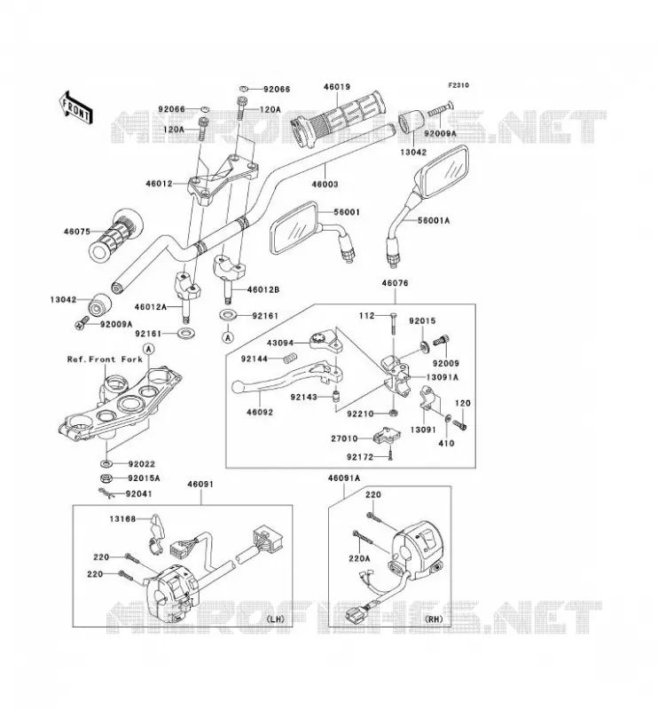 GUIDON Kawasaki MOTOS 750 2006 Z750  ZR750J6F