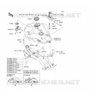 RESERVOIR CARBURANT pour Kawasaki Z750