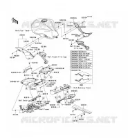 CACHE LAT&Eacute;RAL/GARDE CHAINE pour Kawasaki Z750