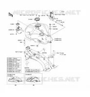 RESERVOIR CARBURANT pour Kawasaki Z750 ABS