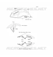 STICKER(BLEU) pour Kawasaki Z750 ABS