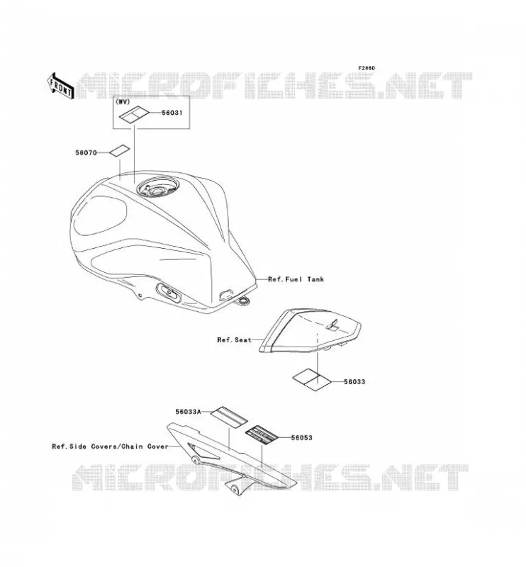 LABEL Kawasaki MOTOS 750 2008 Z750 ABS  ZR750M8F