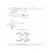 STICKER(BLEU) pour Kawasaki Z750 ABS