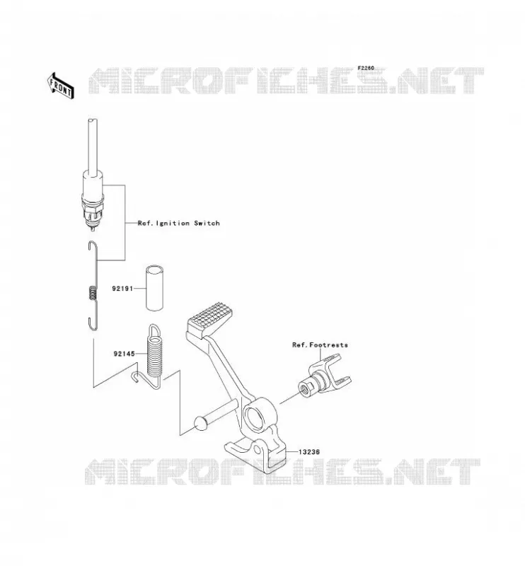 PEDALE DE FREIN Kawasaki MOTOS 750 2012 Z750 ABS  ZR750MCF