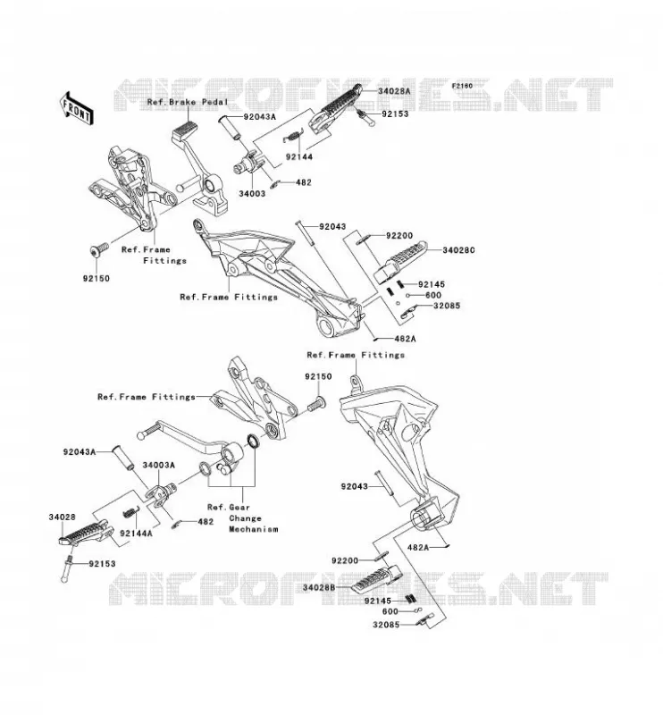 REPOSE PIED Kawasaki MOTOS 750 2011 Z750R ABS  ZR750PBF