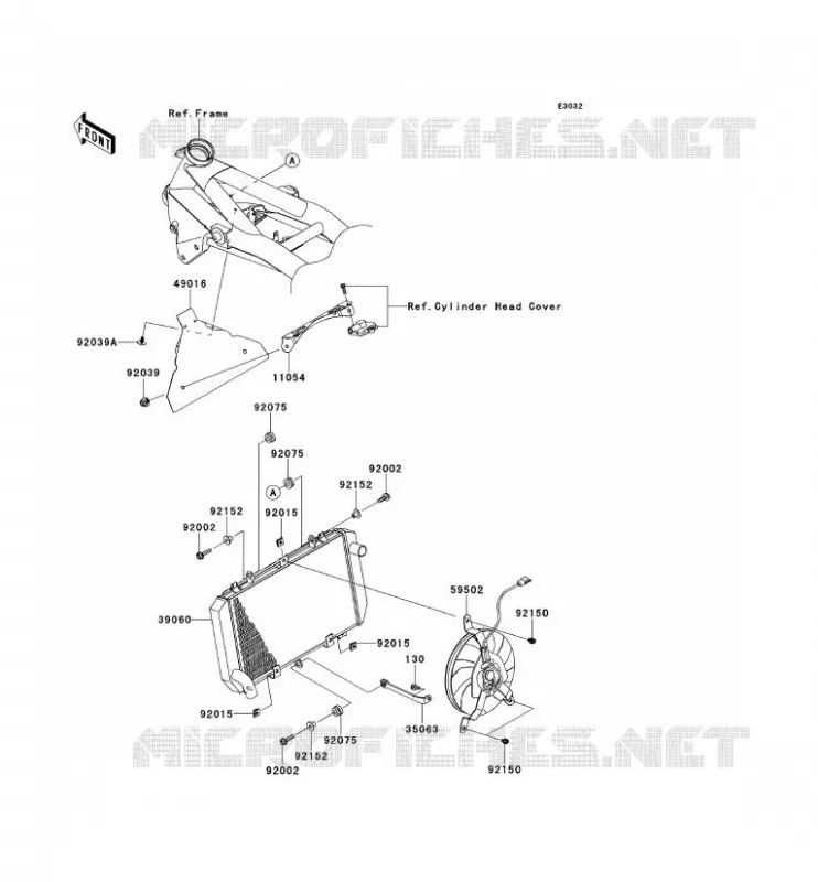 RADIATEUR Kawasaki MOTOS 750 2012 Z750R ABS  ZR750PCF
