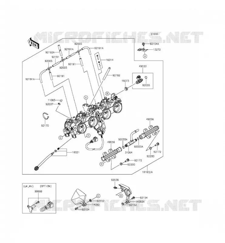 CARBU Kawasaki MOTOS 800 2013 Z800  ZR800ADS