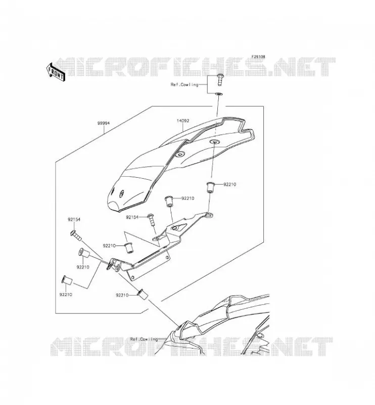 ACCESSOIRE(COUVRE COMPTEUR) Kawasaki MOTOS 800 2014 Z800  ZR800AEF