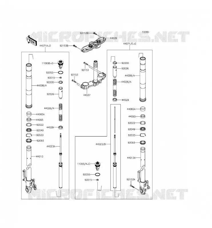 FOURCHE Kawasaki MOTOS 800 2014 Z800  ZR800AEF