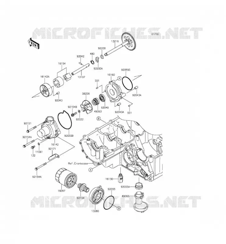 POMPE A HUILE Kawasaki MOTOS 800 2015 Z800  ZR800AFF