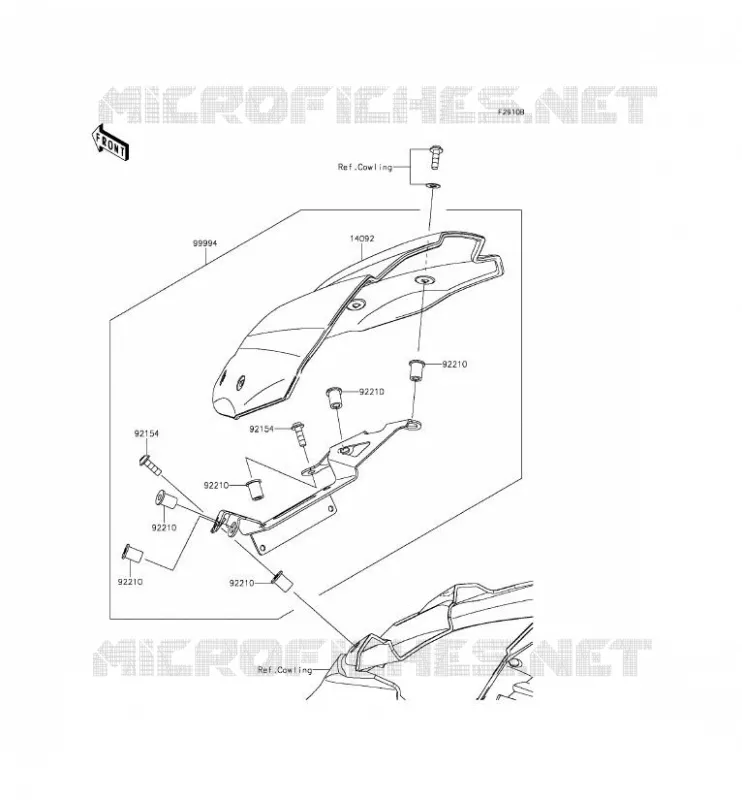 ACCESSOIRE(COUVRE COMPTEUR) Kawasaki MOTOS 800 2015 Z800  ZR800AFF