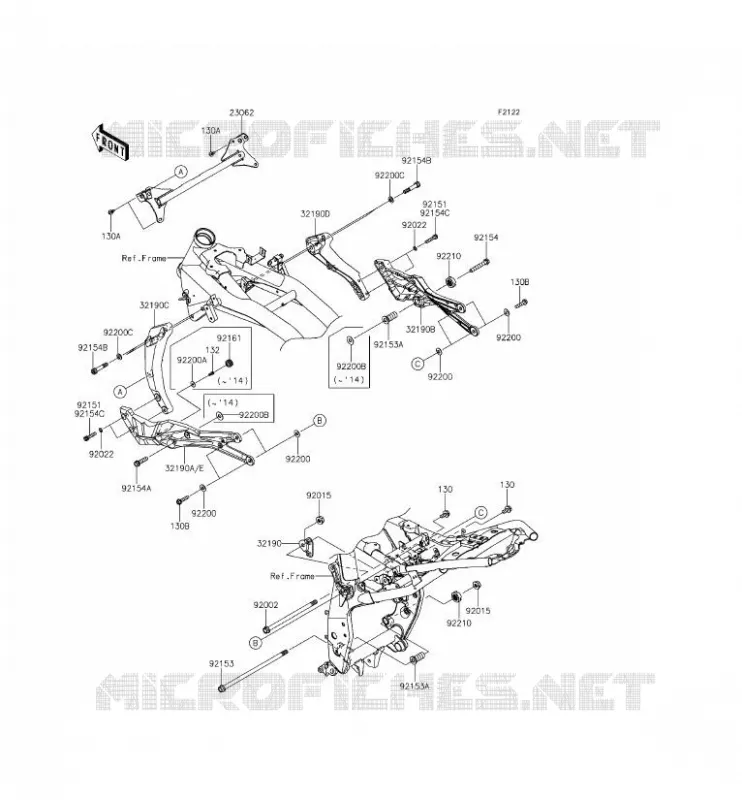 SUPPORT MOTEUR Kawasaki MOTOS 800 2014 Z800 ABS  ZR800BEF