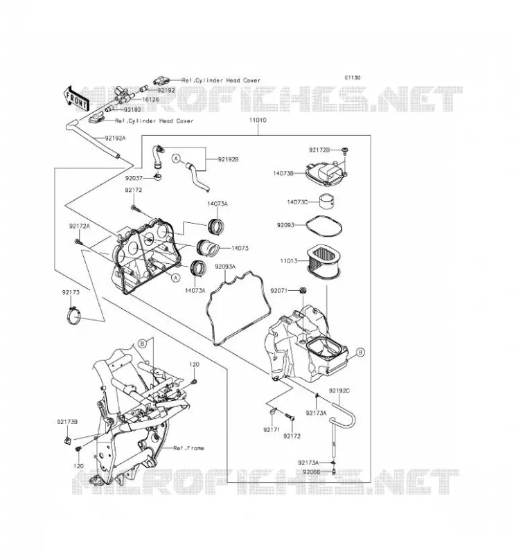 FILTRE A AIR Kawasaki MOTOS 800 2013 Z800  ZR800CDS