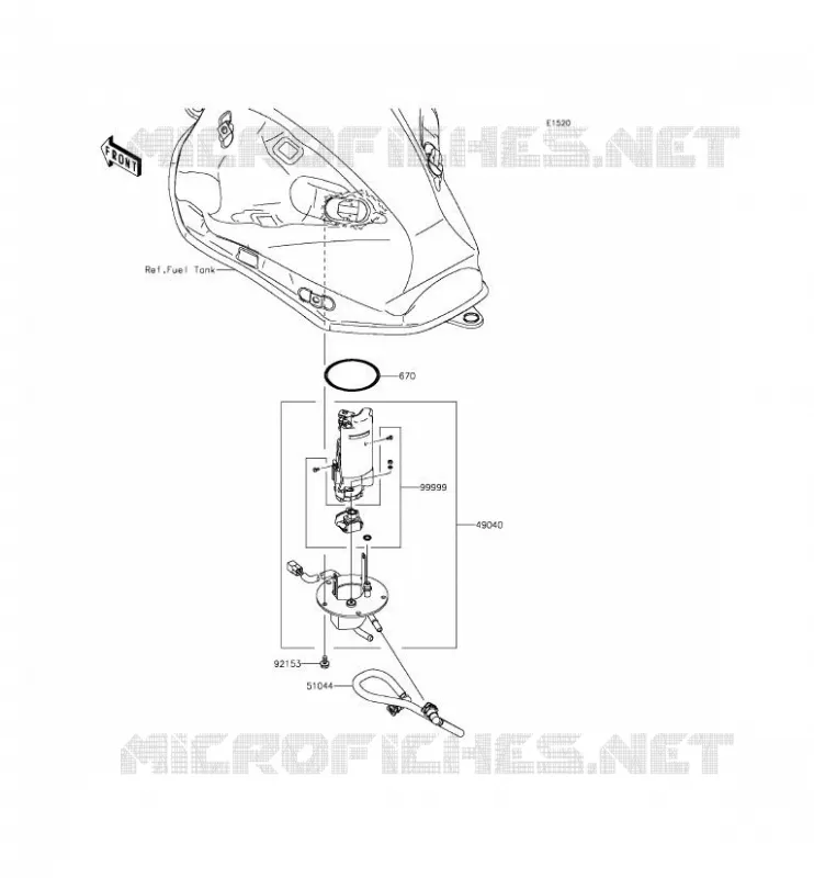 POMPE A ESSENCE Kawasaki MOTOS 800 2013 Z800  ZR800CDS