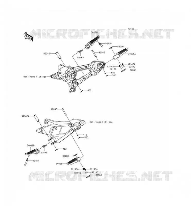 REPOSE PIED Kawasaki MOTOS 800 2014 Z800  ZR800CEF