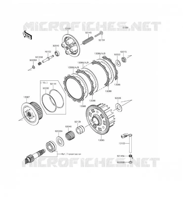 EMBRAYAGE Kawasaki MOTOS 800 2015 Z800  ZR800CFF