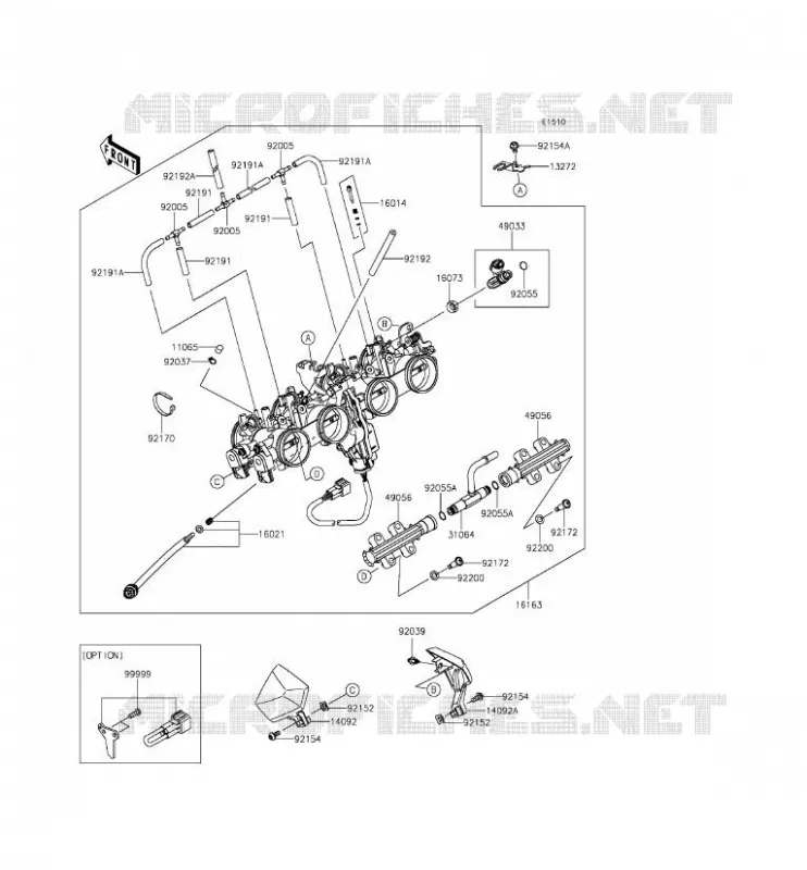 CARBU Kawasaki MOTOS 800 2013 Z800 ABS  ZR800DDS
