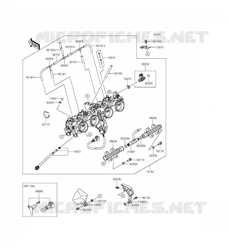 CARBU Kawasaki MOTOS 800 2013 Z800 ABS  ZR800DDS