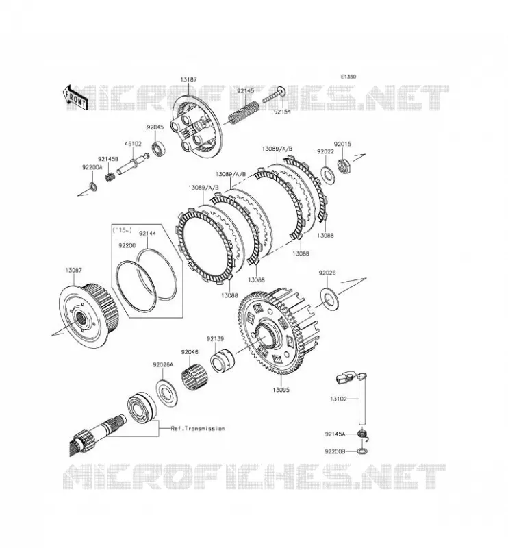 EMBRAYAGE Kawasaki MOTOS 800 2014 Z800 ABS  ZR800DEF
