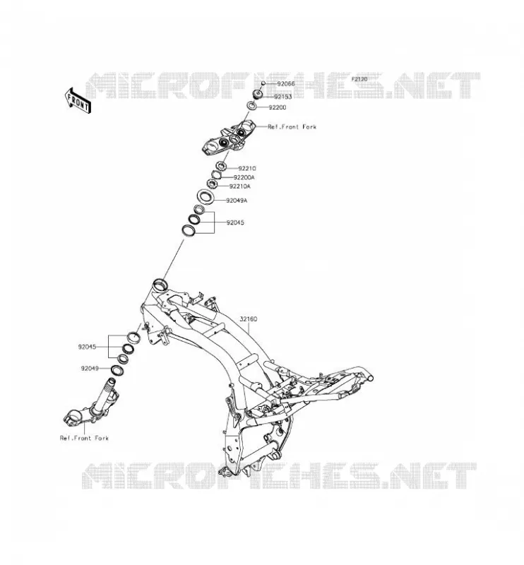 CH&Acirc;SSIS Kawasaki MOTOS 800 2014 Z800 ABS  ZR800DEF