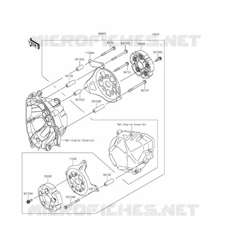 ACCESSOIRE (PROTECTION MOTEUR) Kawasaki MOTOS 800 2015 Z800 ABS  ZR800DFF