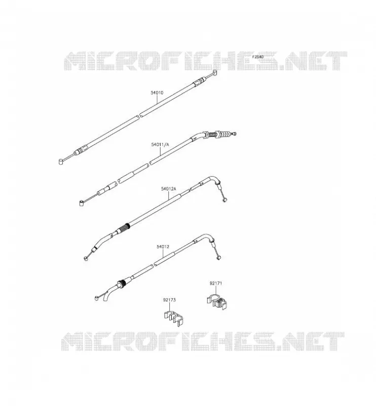 CABLES Kawasaki MOTOS 800 2015 Z800 ABS  ZR800DFF