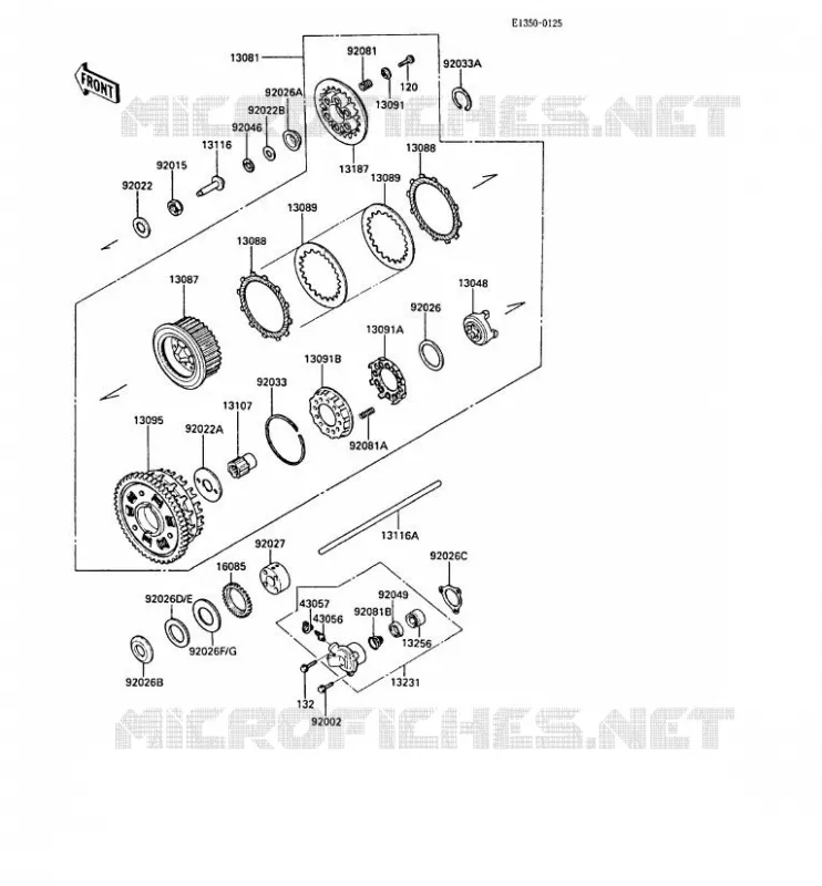 EMBRAYAGE Kawasaki MOTOS 1000 1988 GPZ1000RX  ZX1000-A3A