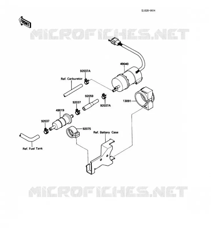 POMPE A ESSENCE Kawasaki MOTOS 1000 1988 ZX-10  ZX1000-B1