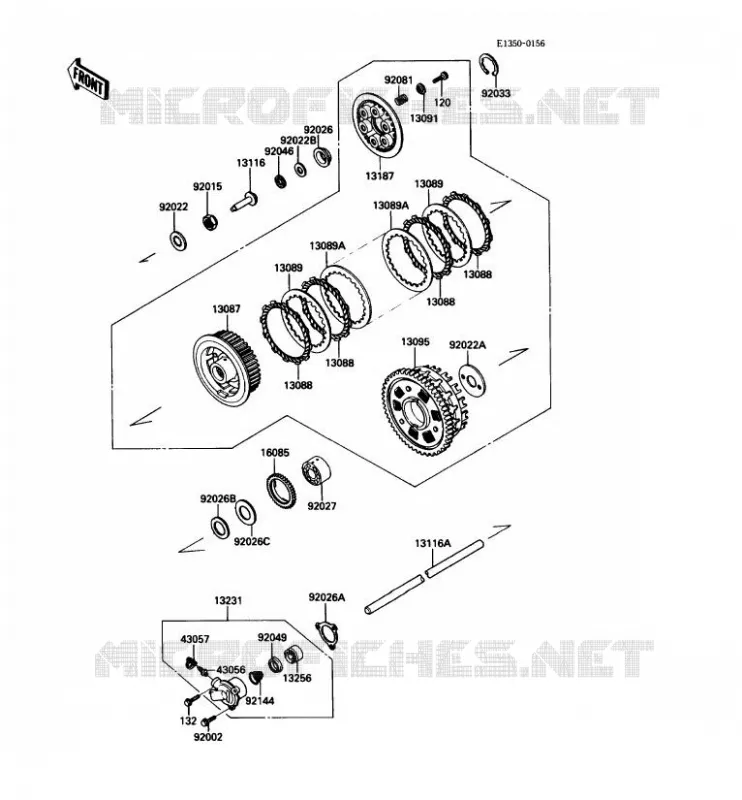 EMBRAYAGE Kawasaki MOTOS 1000 1989 ZX-10  ZX1000-B2