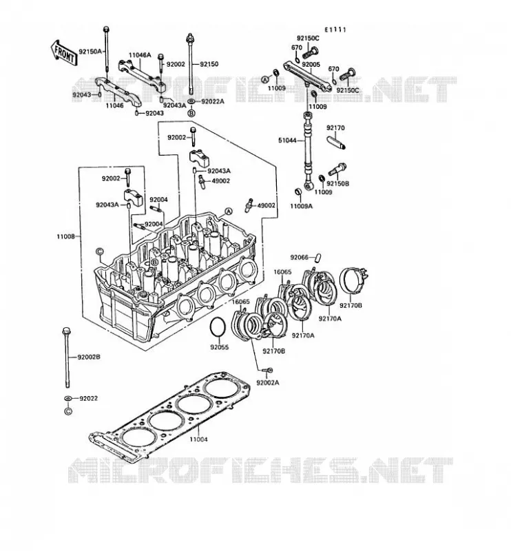 CULASSE Kawasaki MOTOS 1000 1989 ZX-10  ZX1000-B2