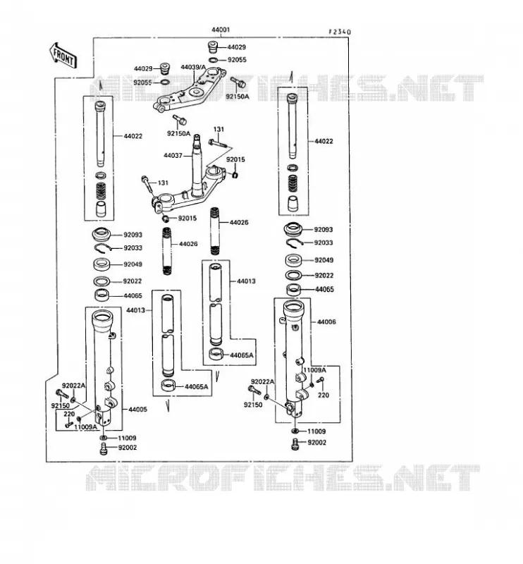 FOURCHE Kawasaki MOTOS 1000 1989 ZX-10  ZX1000-B2